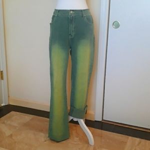 👖💚DG2 Irish Green Stretch Jeans W/Gems Size 12